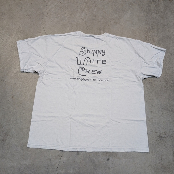 Y2K Fruit Of The Loom Men's XL I Heart Skinny White Chick Shirt - Picture 4 of 6